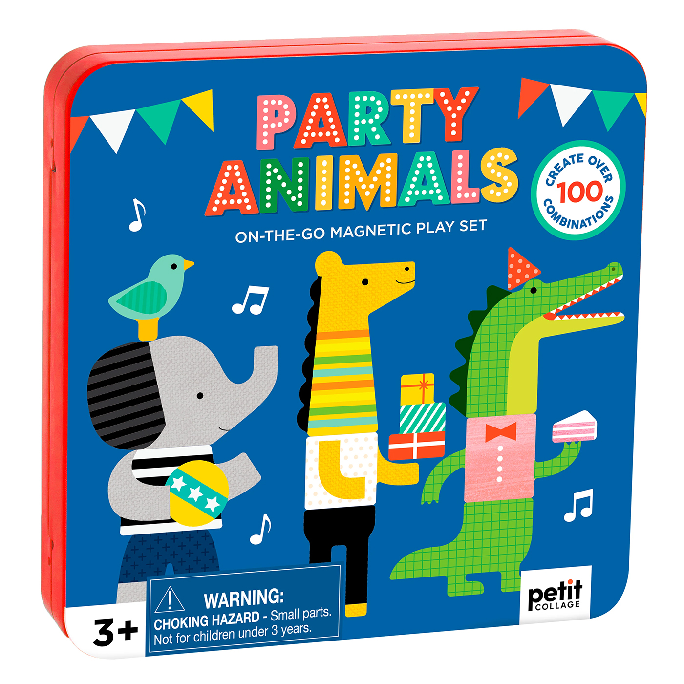 PETIT COLLAGE Petit Collage Taşınabilir Mıknatıslı Oyun Seti - Party Animals