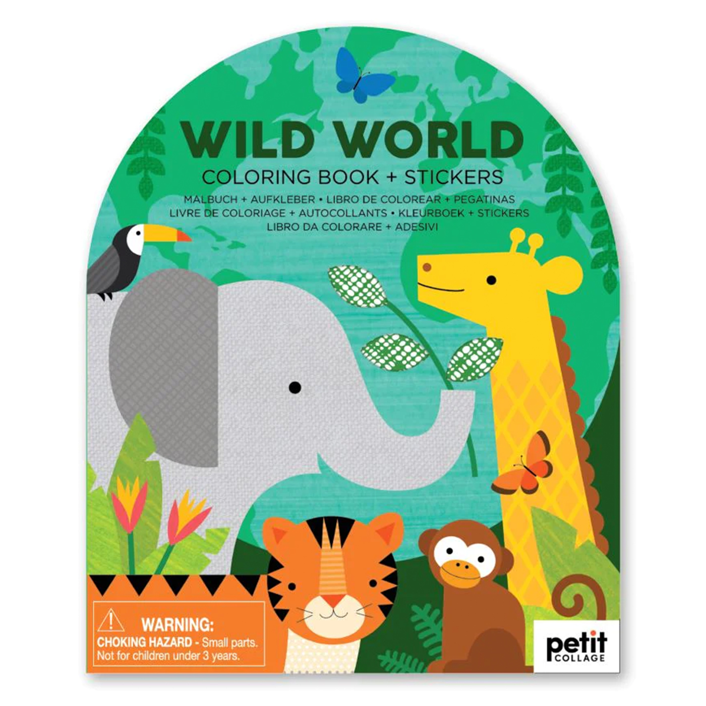 PETIT COLLAGE Petit Collage Çıkartmalı Boyama Kitabı - Wild World