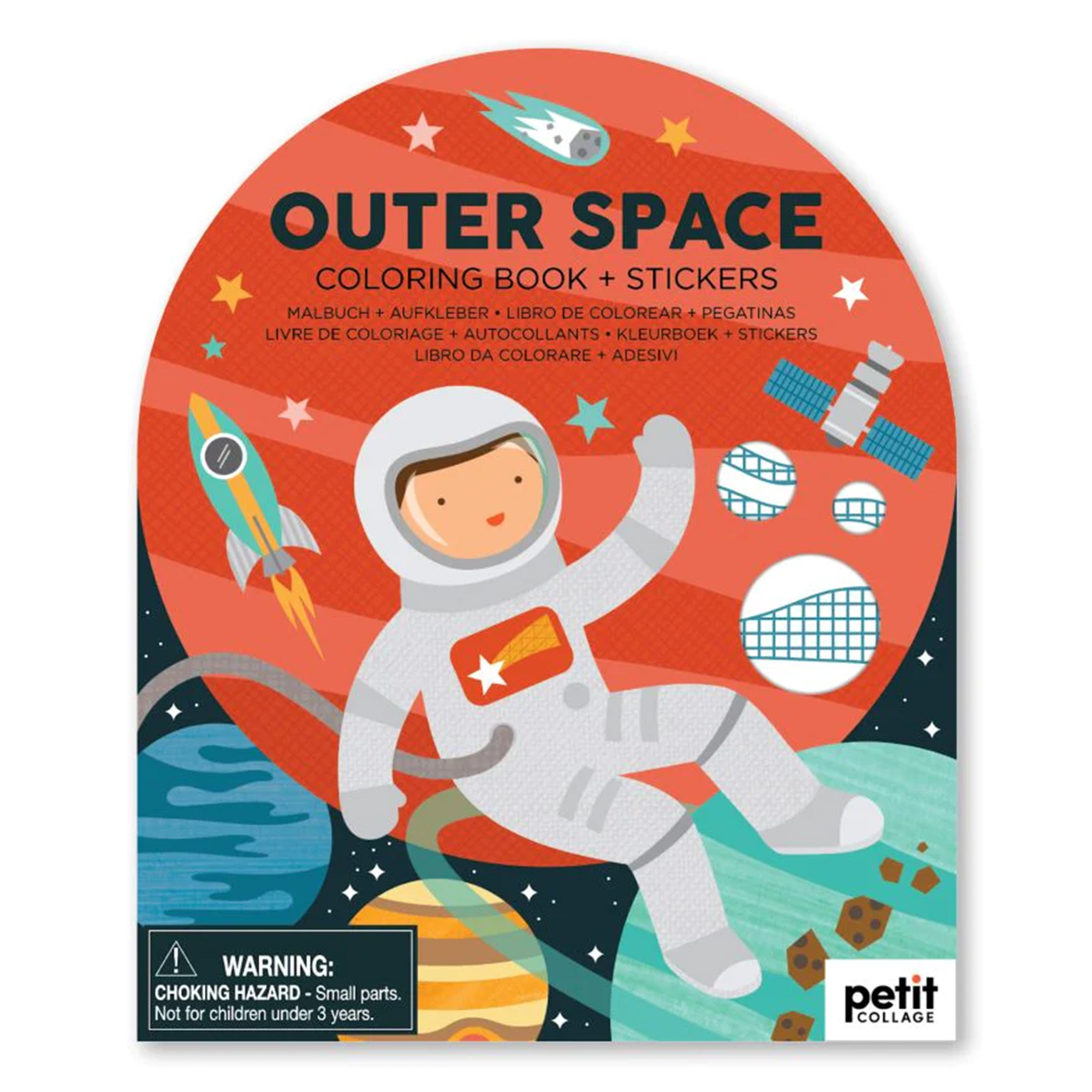 PETIT COLLAGE Petit Collage Çıkartmalı Boyama Kitabı - Outer Space
