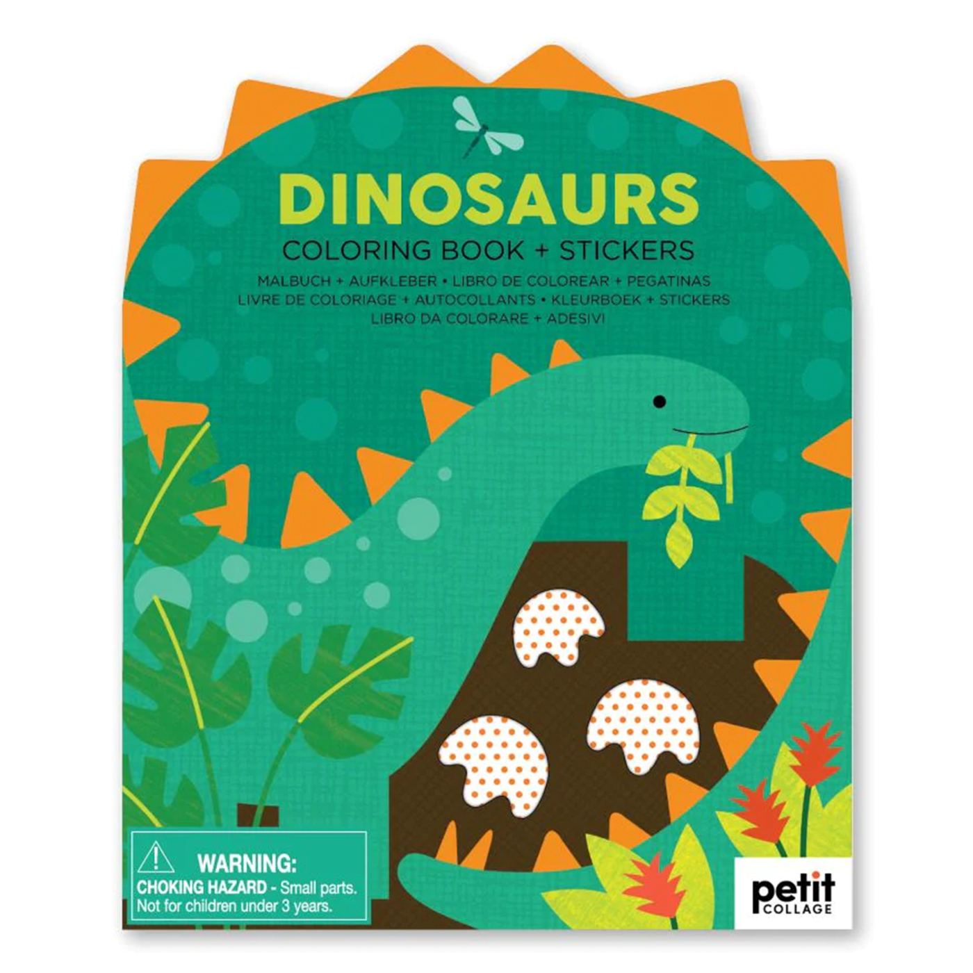 PETIT COLLAGE Petit Collage Çıkartmalı Boyama Kitabı - Dinosaurs