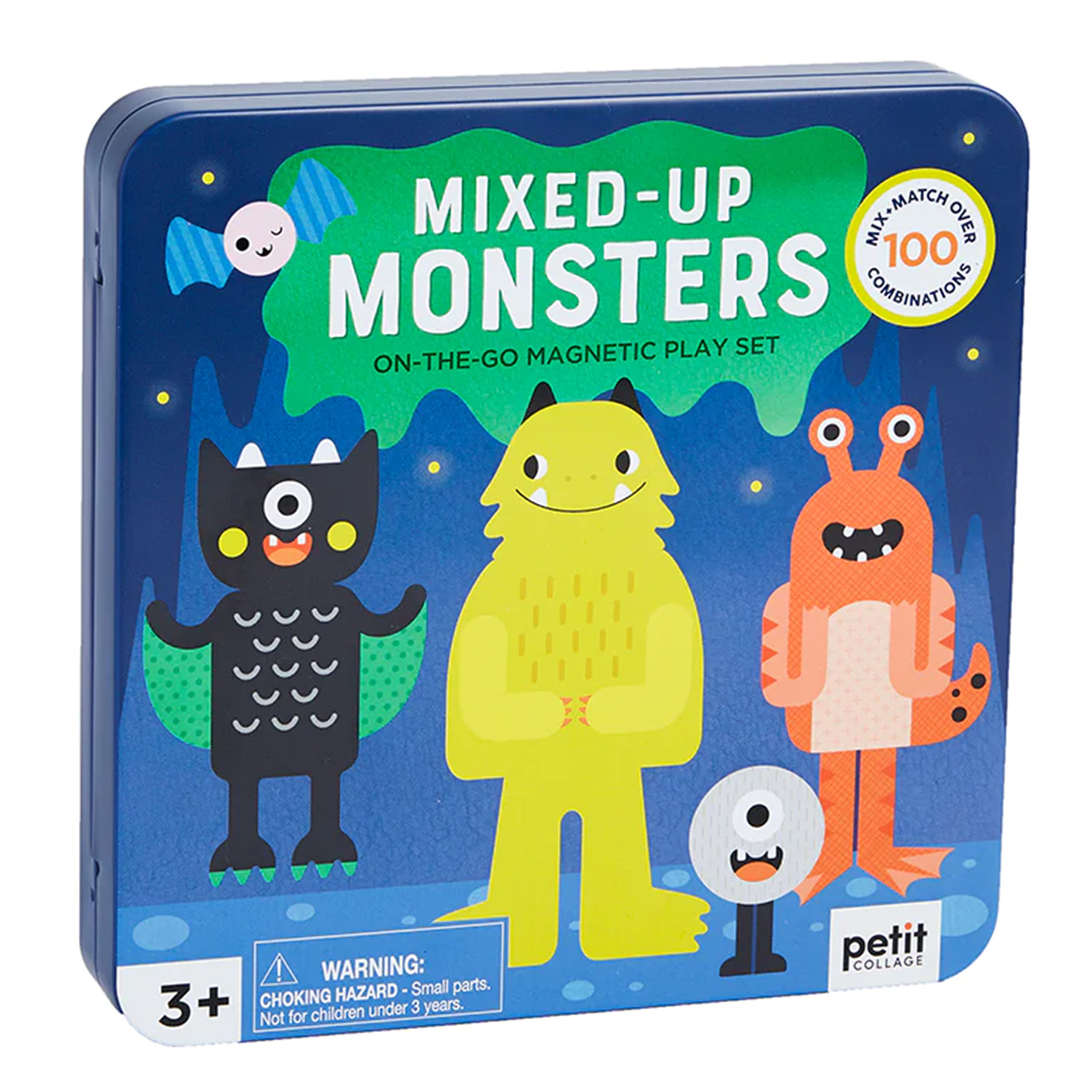PETIT COLLAGE Petit Collage Taşınabilir Mıknatıslı Oyun Seti - Mixed Up Monsters