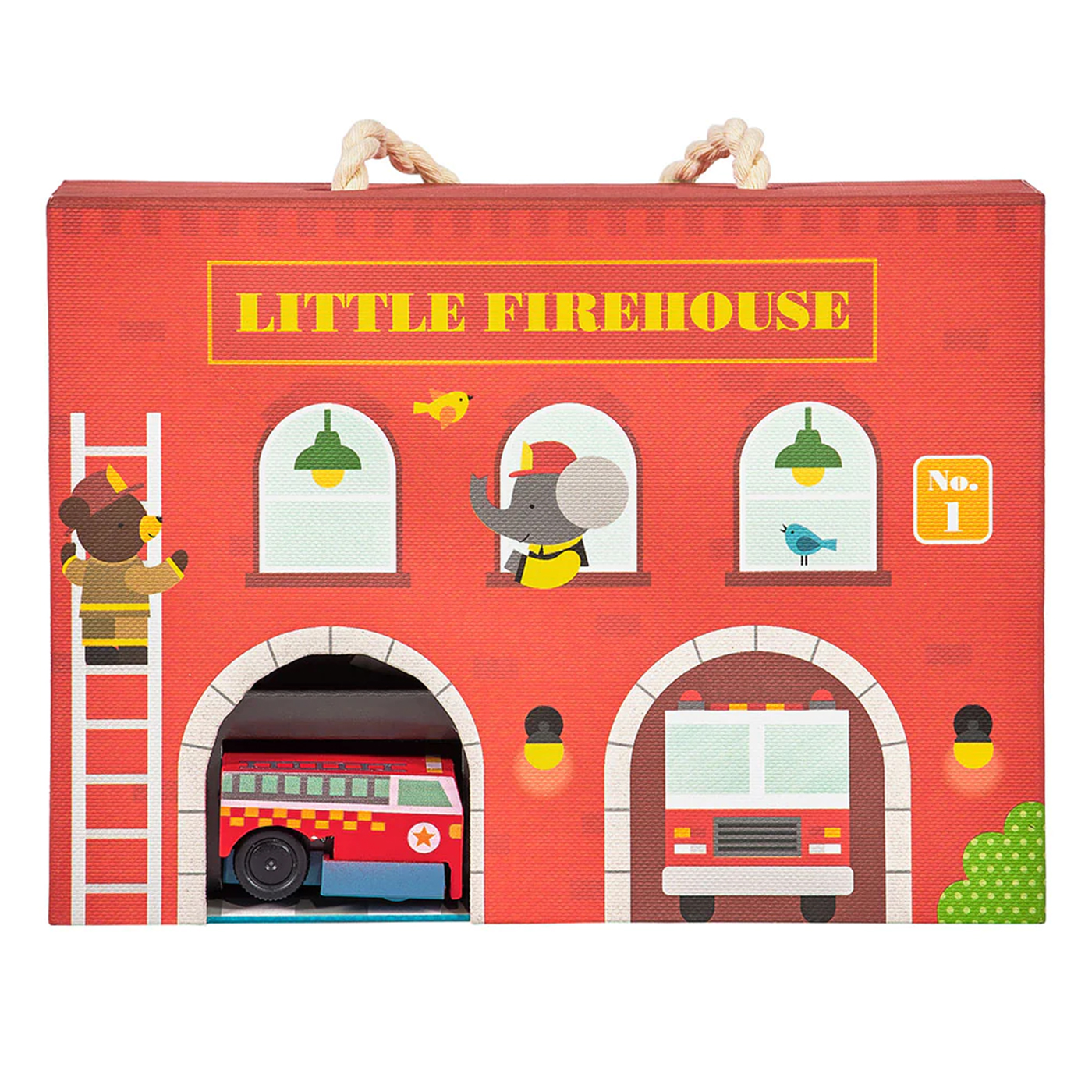 PETIT COLLAGE Petit Collage İtfaiye İstasyonu Oyun Seti - Little Firehouse