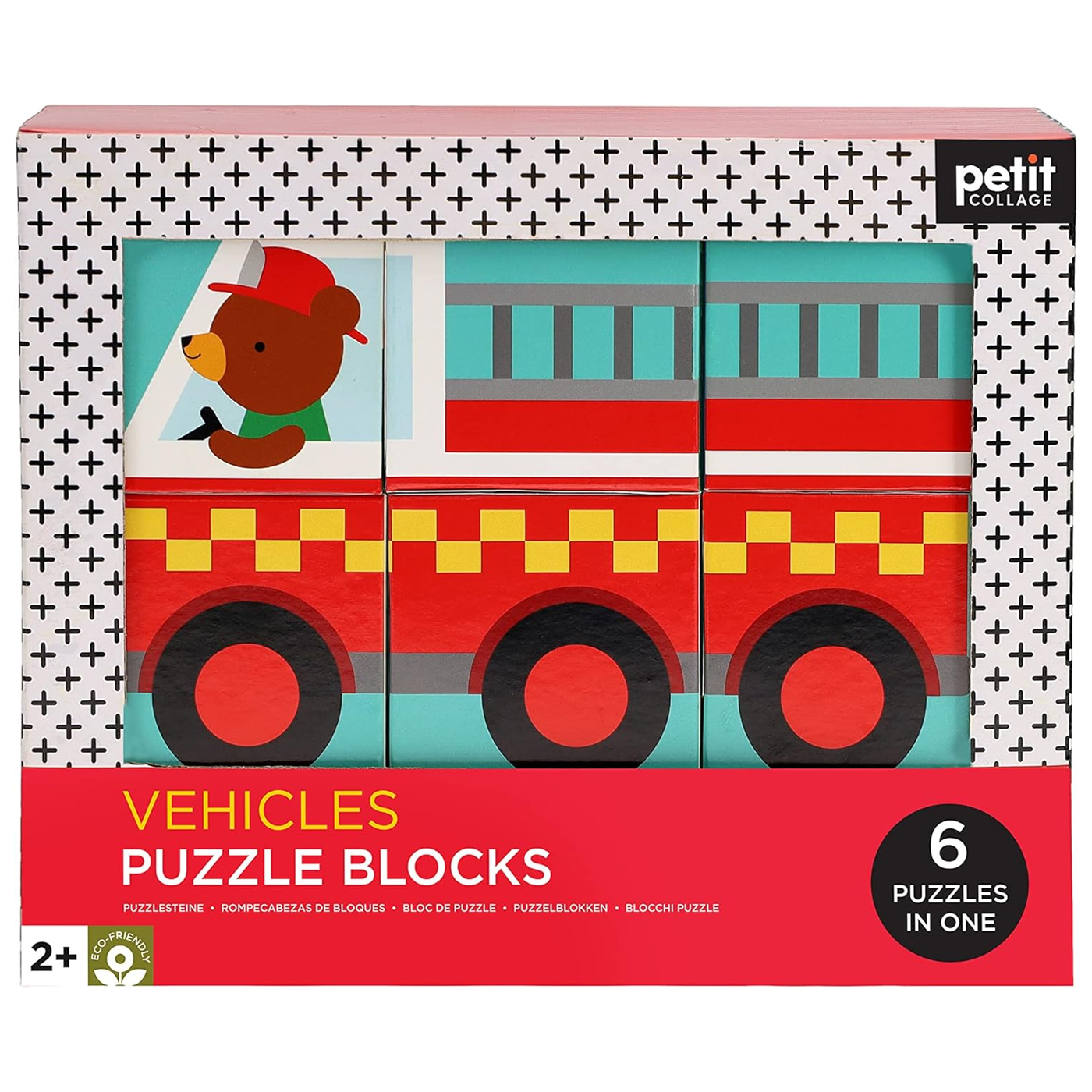 PETIT COLLAGE Petit Collage Yapboz Blokları - Vehicles